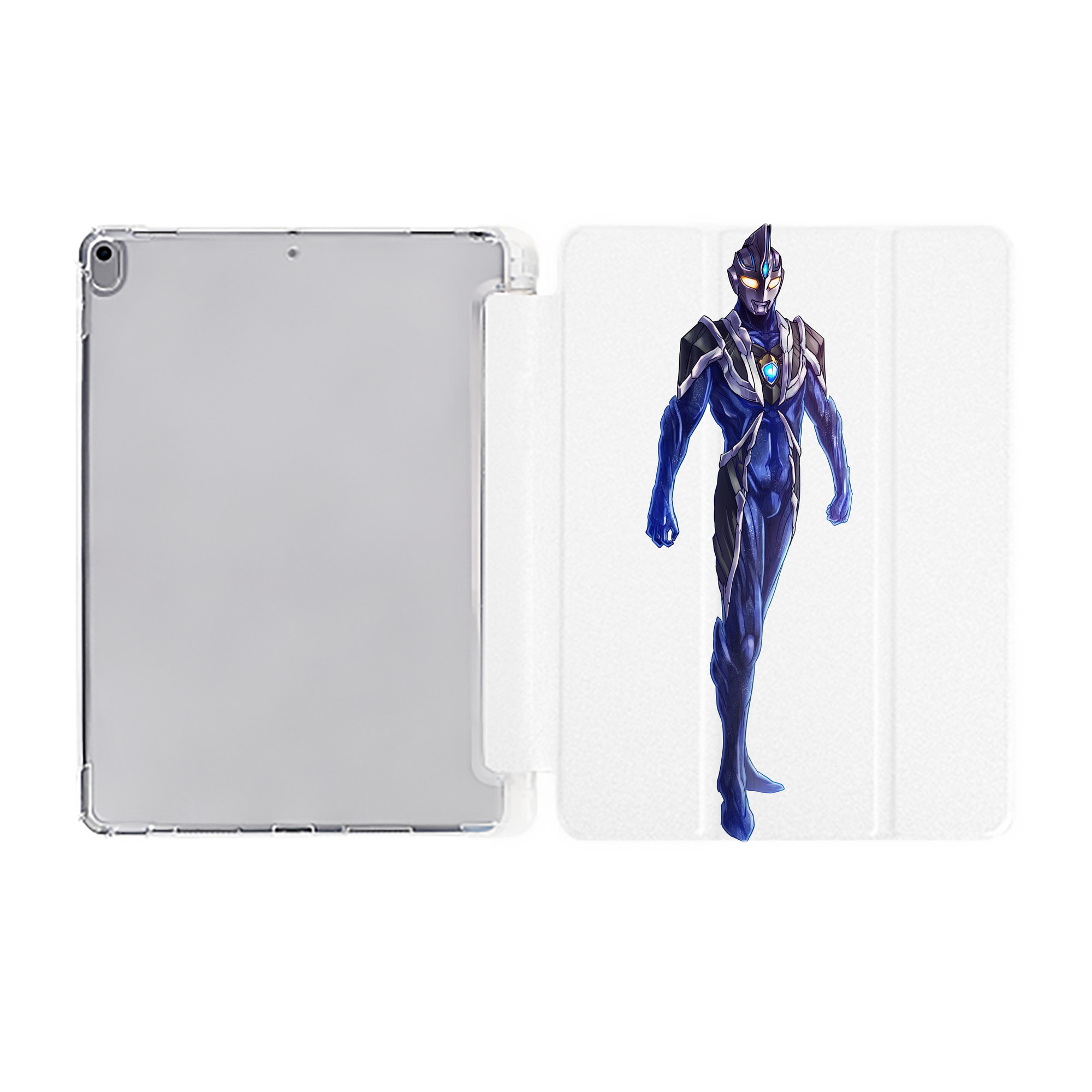（画像用） ウルトラマン Ultraman IPad ケース ペン収納付き 三つ折りスタンド PUレザー×シリコン 対応機種9.5/10.5/10.9インチ